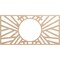Ekena Millwork Hoover Wood Fretwork Pierced Ceiling Medallion, Alder, 22"W x 11"H x 8 1/8"ID x 1/4"T CMWP22X11X0250HOAL - alternate 1